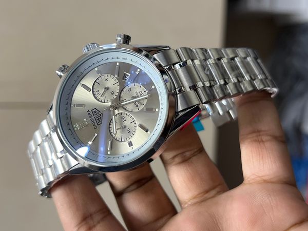 TAG CH 3 CHRONO SILVER DIAL SILVER CASE SILVER CH