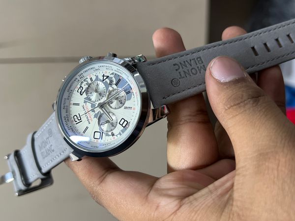 MONTBLANC GREY BELT SILVER CASE