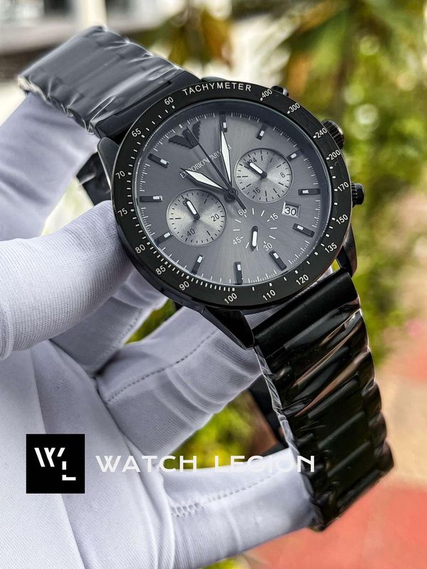 ARMANI BLK MATT BODY GREY DIAL