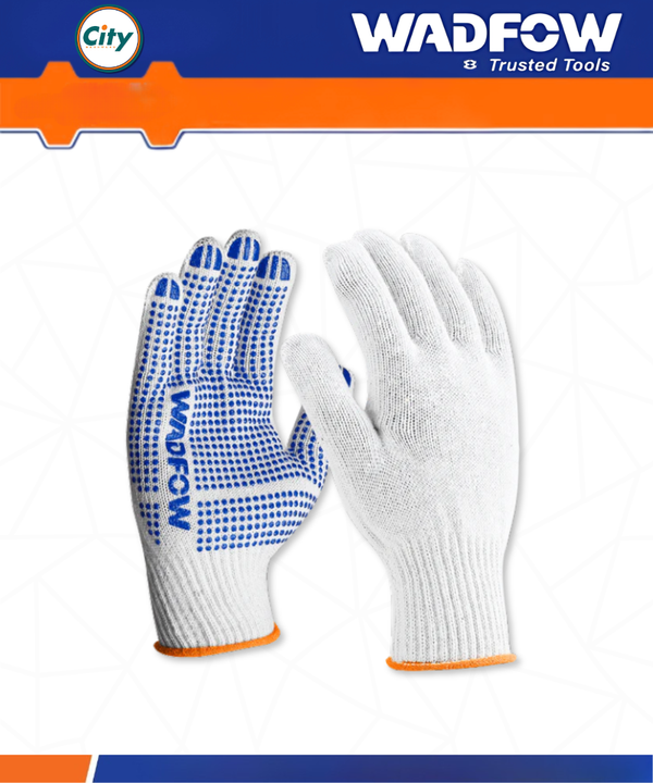 ১ জোড়া নিটেড পিভিসি ডটস গ্লাভস এক্সএল সাইজ Wadfow Gloves