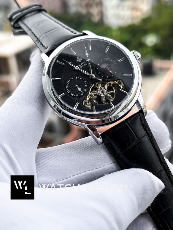 PATEK AUTO BLACK BELT SILVER CASE V4