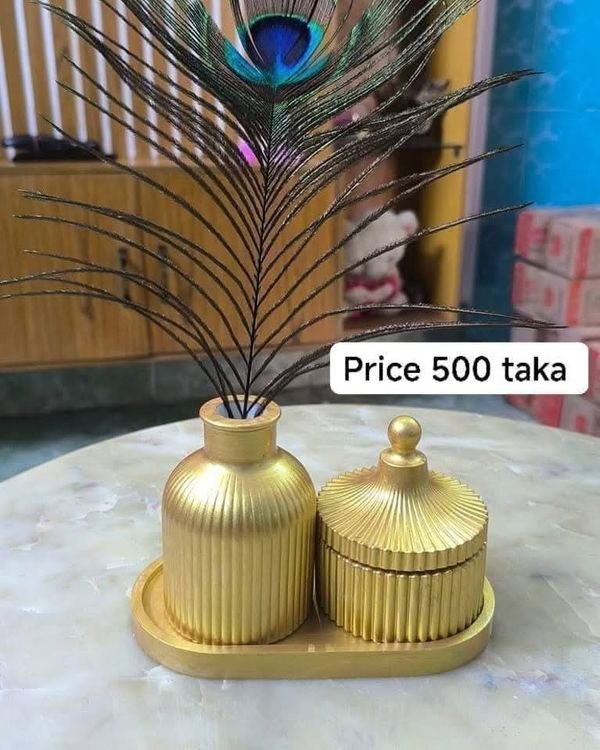 3 piece set full golden without flowers