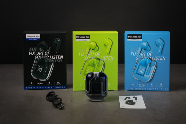 Ultrapods Max Bluetooth 5.3 Transparent Wireless Earbuds