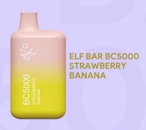 𝙴𝙻𝙵 𝙱𝚊𝚛 𝙱𝚌 5000 𝙿𝚞𝚏𝚏𝚜 (Strawberry Banana)