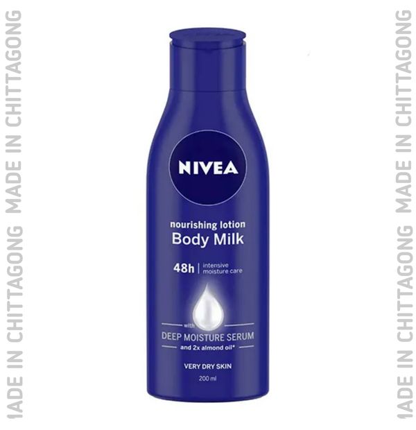 NIVEA Nourishing Body Milk Lotion 200ml – Perfect Moisturizer for Dry Skin - 198900