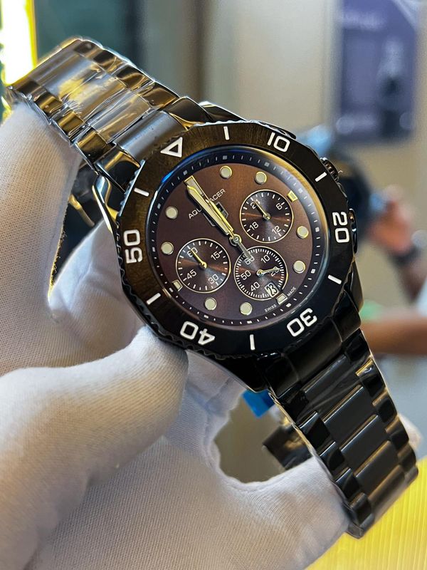 Tag Heuer Aquaracer Brown Dial Black Chain