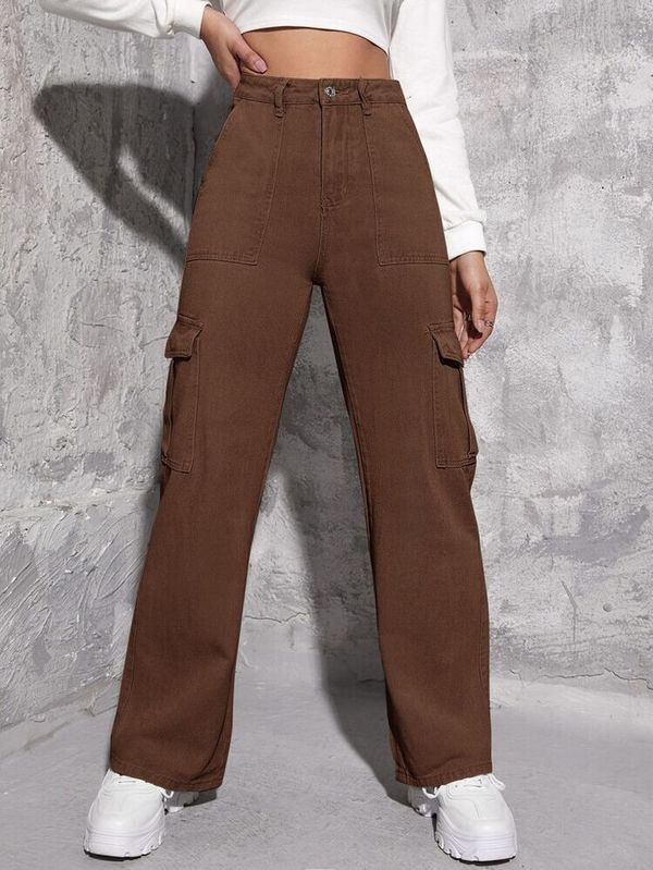 Brown Cargo Denim