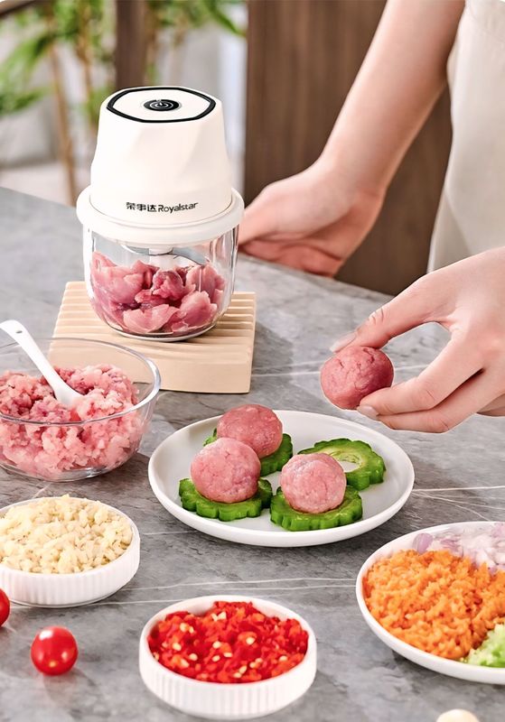 Rechargable Royalstar Electric Mini Food Chopper – Meat & Vegetable Grinder