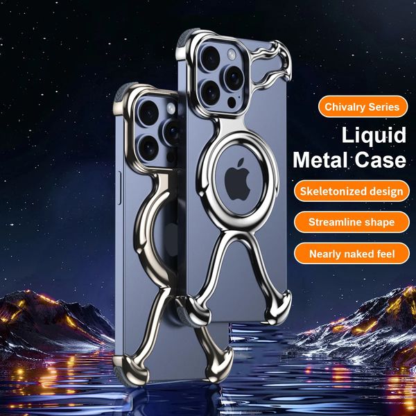 Irregular Magnetic Liquid Plating Phone Case For iPhone