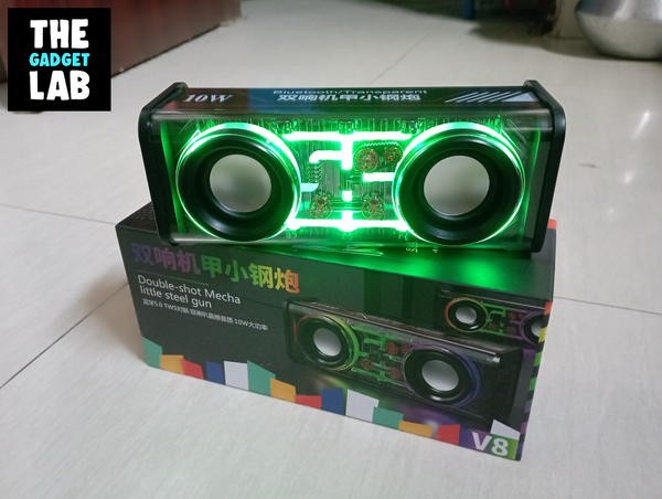 Mecha V8 Transparent 10W RGB Colorful Lights Bluetooth Speaker - Image 2