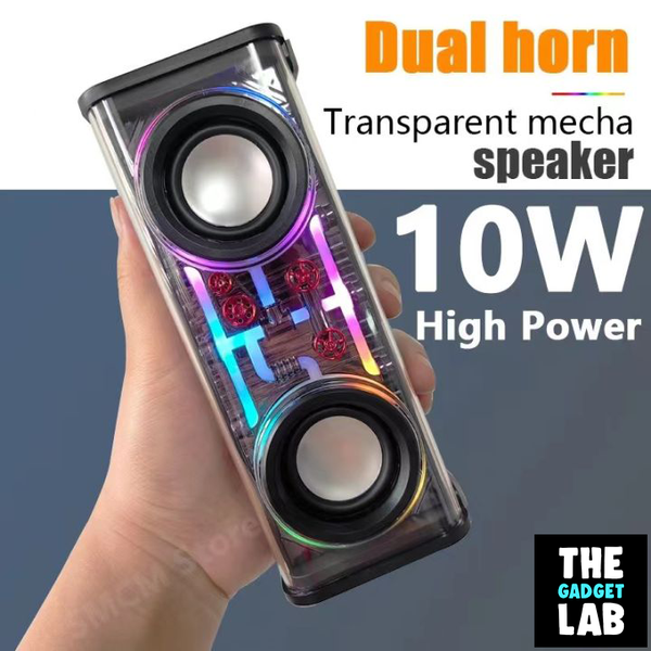 Mecha V8 Transparent 10W RGB Colorful Lights Bluetooth Speaker - Image 4