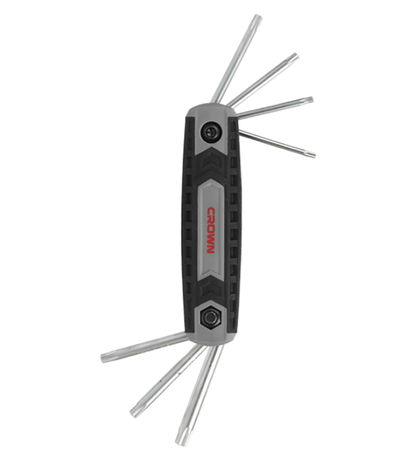 CROWN Professional 8pcs Foldable torx key set, CR-V, 8pcs; CPHOF-TMAX08