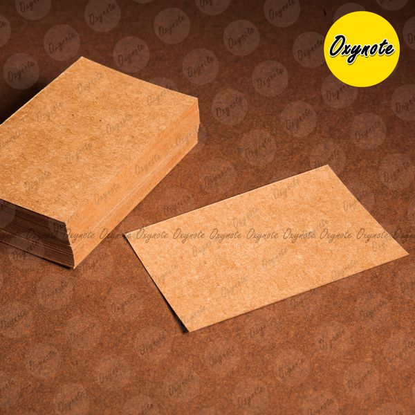 100 Pieces (3 inch x 2 inch) Mini Blank Brown Kraft Card - 400GSM