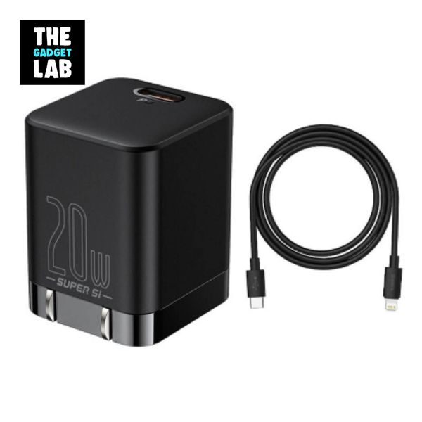 Baseus Super Si Pro Charger 1C 20W With Type-C To Lightning Cable (Iphone Charger)