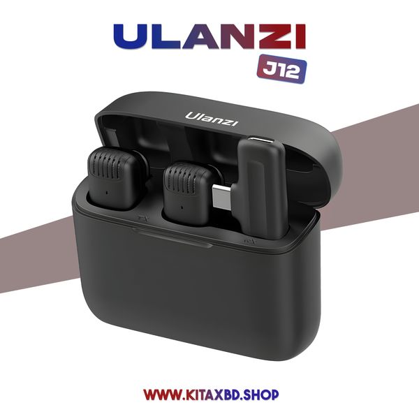 Ulanzi J12 Dual Wireless Microphone for Android With Charging Case (Type-C)