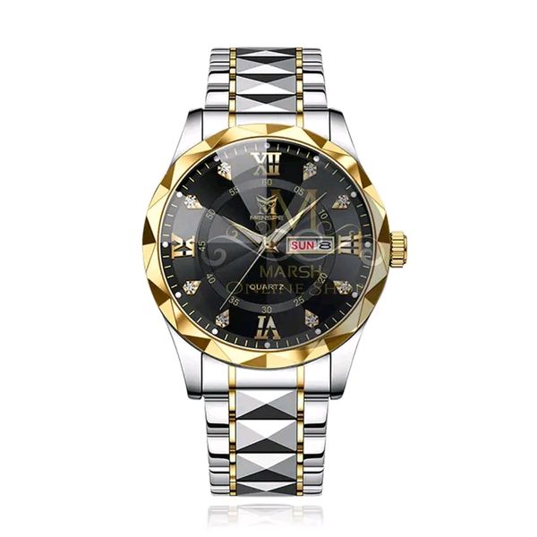 💥MENSPE Men's Fashion Watch Quartz Watch With Diamond Calendar Watch - Image 3