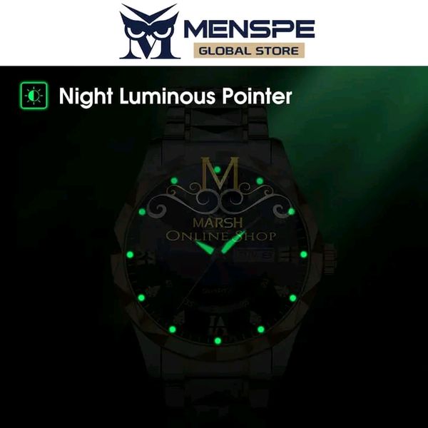 💥MENSPE Men's Fashion Watch Quartz Watch With Diamond Calendar Watch - Image 7
