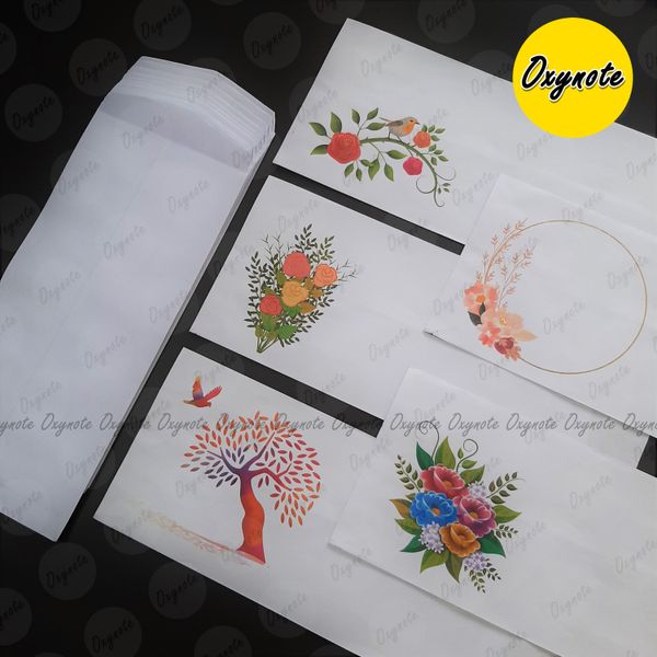15 Pieces Premium Designed Envelope (5 Designs)