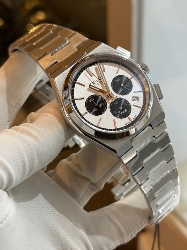 TISSOT PRX CHRONOGRAPH CHAIN PANDA ROSE GOLD MASTER