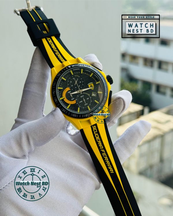 Ferrari Yellow Chronograph Watch (AA Grade!)
