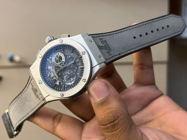 HUBLOT BELT SPIDER GREY BELT