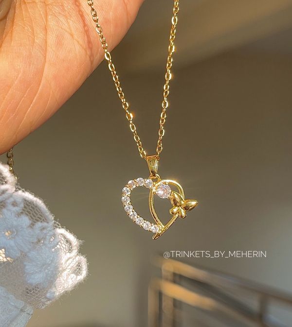 Love butterfly necklace