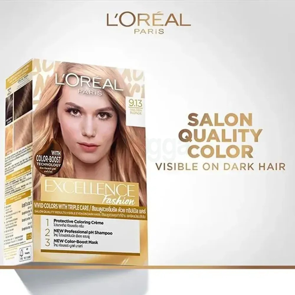Loreal Excellence Golden Beige Blonde Hair Colour Cream 9.13