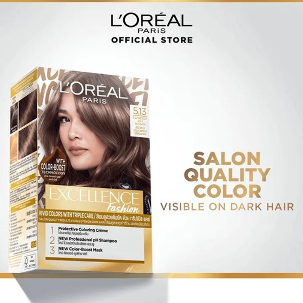 Loreal Paris Excellence Fashion Vivid Colors with Triple Care Hair Color 5.13