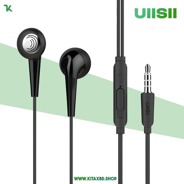 UiiSii U6 3.5mm Headphone With Mic (Black)