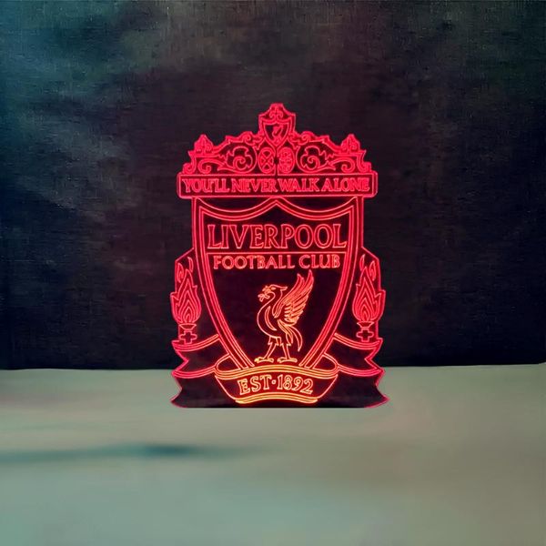 GearUP Acrylic Multicolor Night Lamp (Only Acrylic) Liverpool F.C