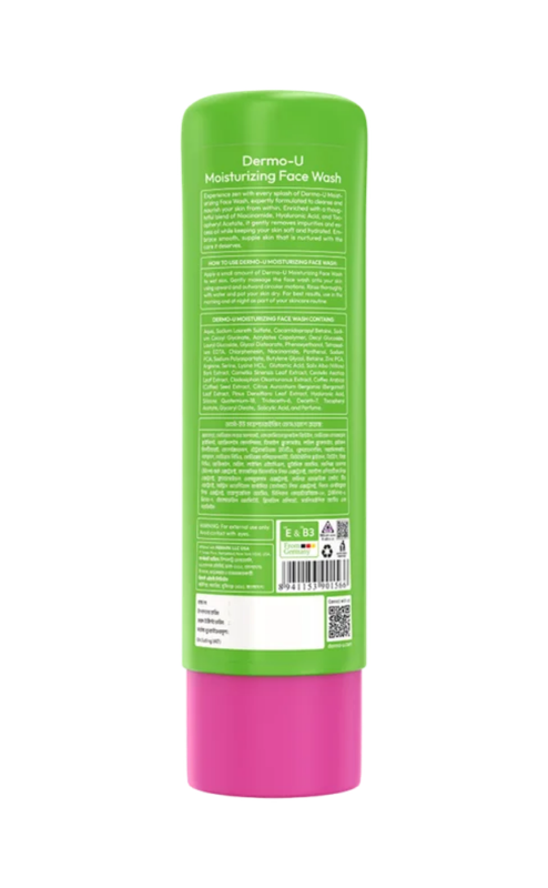 Dermo-U Moisturizing Face Wash 180ml - Image 4