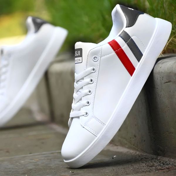 Red-White Luxe Stride Sneakers (WR)