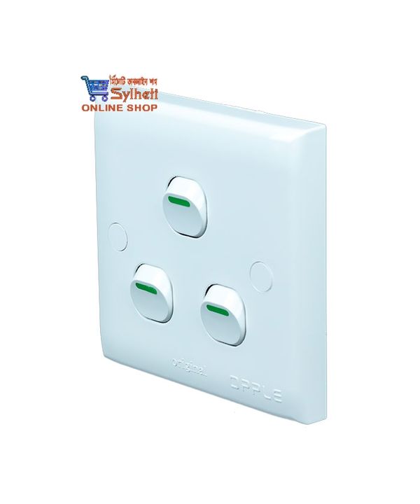 Kitty Opple 3 Gang 1 Way Switch