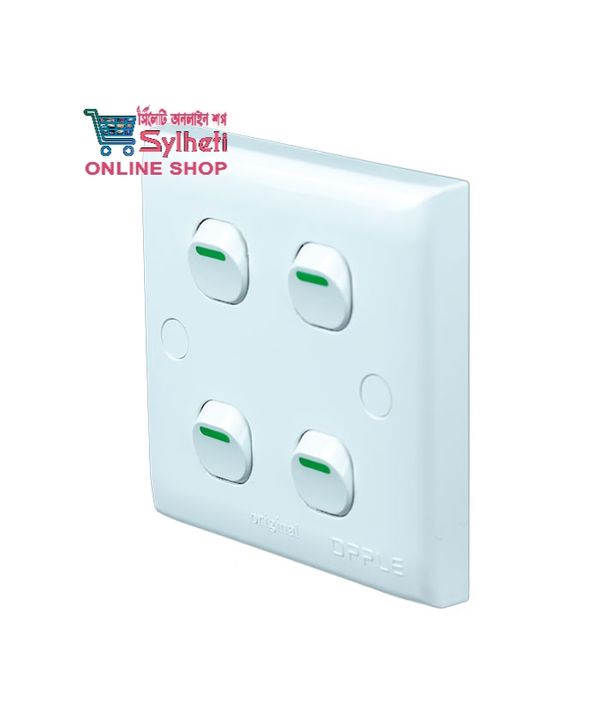Kitty Opple 4 Gang 1 Way Switch