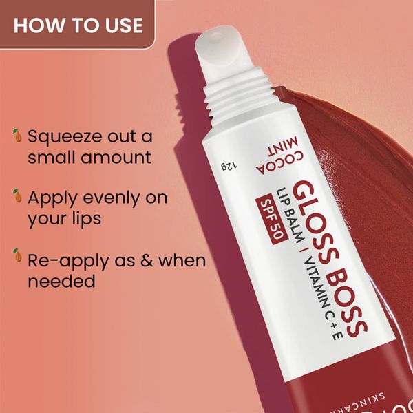 Vitamin C + E Brightening Lip Balm with SPF 50+ : Cocoa mint - Image 3