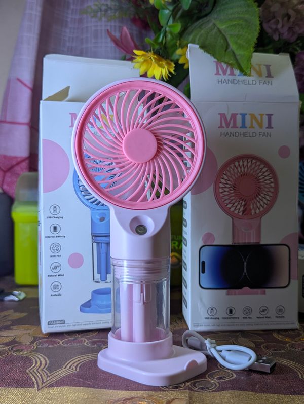 Handheld Fan Misting Fan | Portable Misting Fan,Battery Operated Rechargeable Three Wind Speed Mini Mister Fan with Water Spray For Indoor & Outdoor,campaign