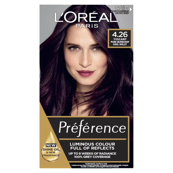 Loreal Preference Hair Color 4.26 - Pure Burgundy Cool Violet
