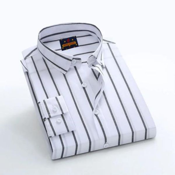 Men's long sleeve stripe / print shirt