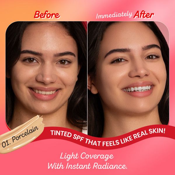 Strawberry Dew Tinted Sunscreen SPF 50+ PA++++ : Porcelain - Image 2