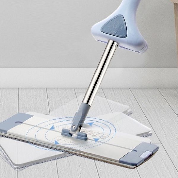 Almunium dry mop Flat Mop 360 Degree Rotation Squeeze Mop No Hand Wash Floor Cleaning Brooms Bathroom Floor Mops Household Cleaning Tools