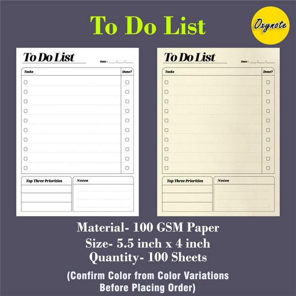 To Do List by OXYNOTE