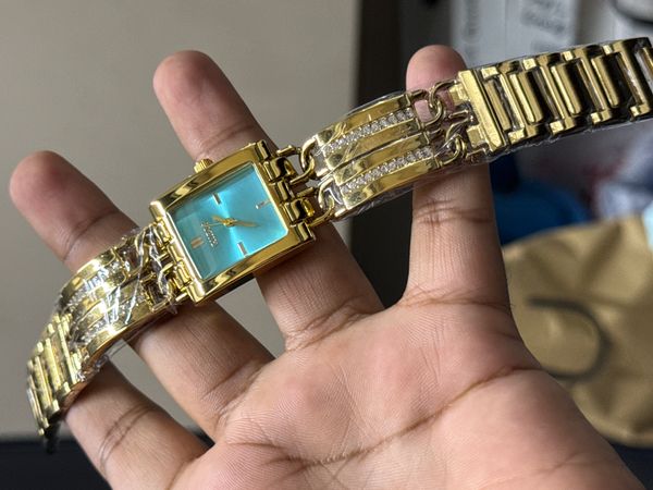 GUCCI STONE CHAIN GOLDEN TIFFANY DIAL