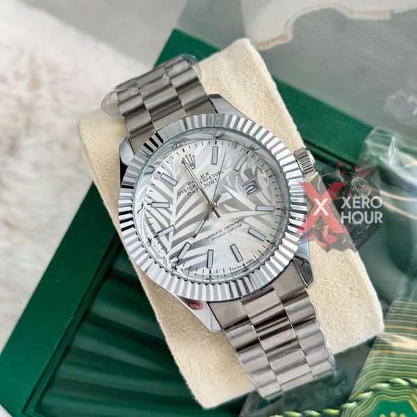 Rolex New Single Tone || 3D Dial Texture || with Brand box || White