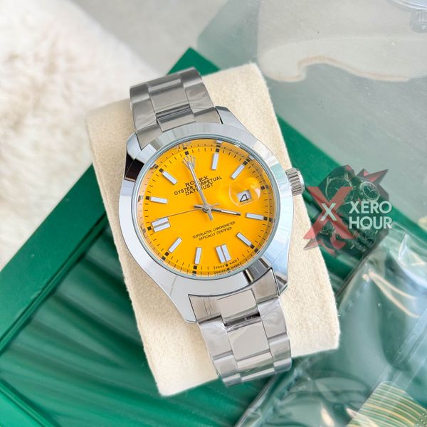 Rolex New Single Tone || Oyster Perpetual || with Brand box || yellow Dial