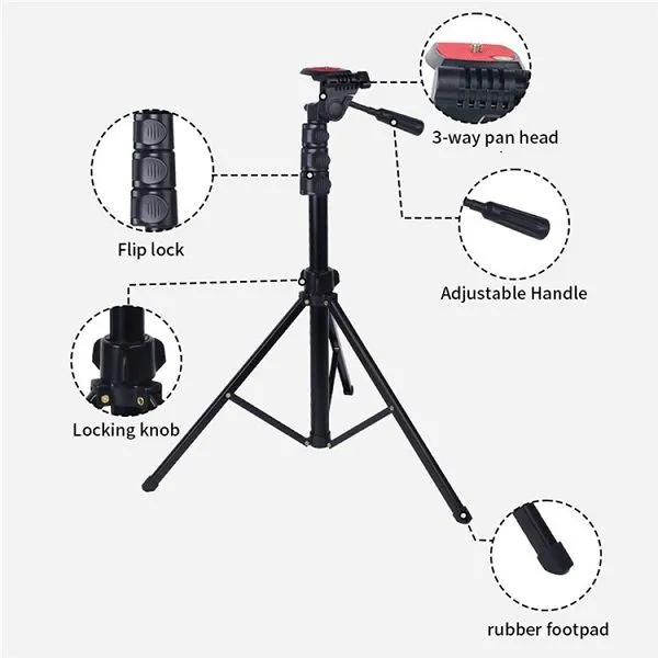 JMARY KP-2206 Camera And Phone Selfie Stick Tripod - Image 2