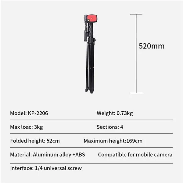 JMARY KP-2206 Camera And Phone Selfie Stick Tripod - Image 3
