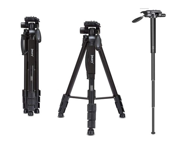 Jmary KP2599 Professional Camera Tripod And Monopod – Black Color - Image 2