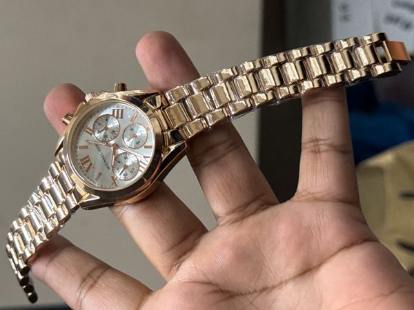 MK CHRONO INSPIRED ROSE GOLD CASE WHITE DIAL