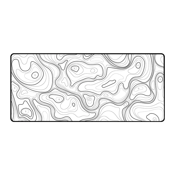 YUNZII Desk Pad Mouse Mat – White Topographic (Stock out)