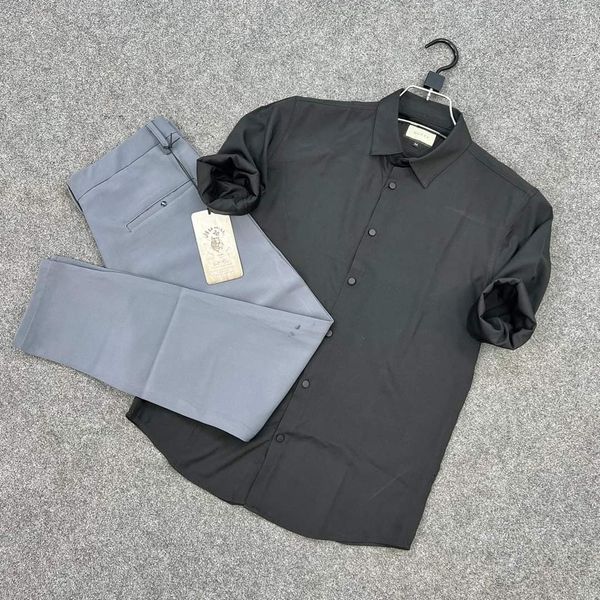 Formal Gabadine pant with Formal Black Shirt